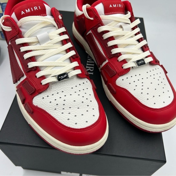 Men’s Amiri skel low top leather sneakers size 42. Worn once pristine. - Picture 4 of 11